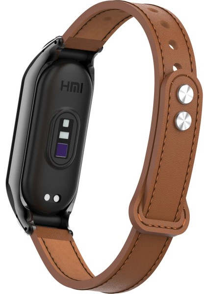 Xiaomi Mi Band 7 Kordon Leather Dikişli Hakiki Deri Kayış Tokalı Klasik Ayarlanabilir modelleri