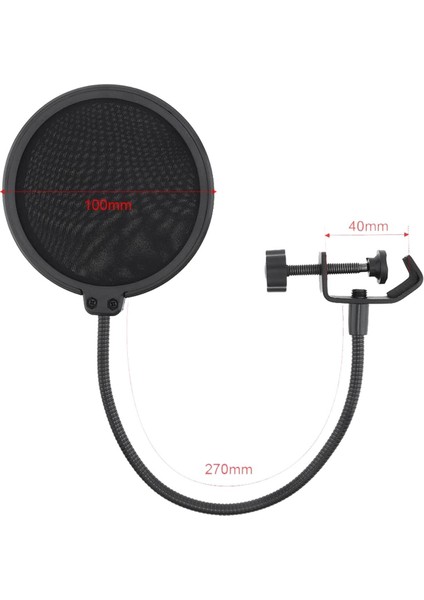 Stüdyo Mikrofon Pop Filtre - Pop Filter Gürültü Engelleyici