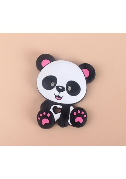 10 Adet Panda Silikon Bebek Diş Kaşıyıcı (Yurt Dışından)