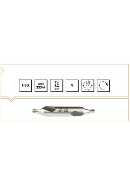Makina Takım B00010010630 Hss Dın 333/A R Punta Matkabı 6.3 Mm, 1 Adet
