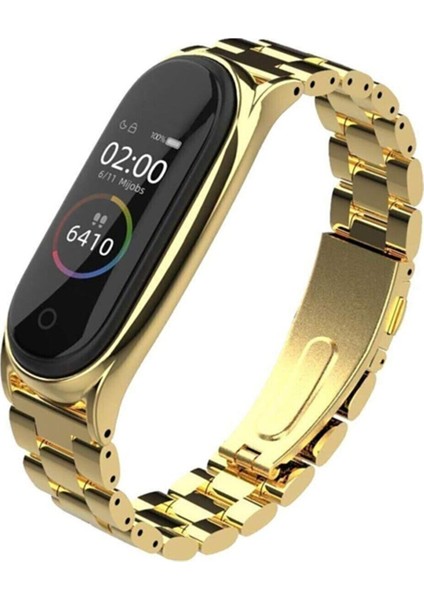 Xiaomi Mi Band 7 Uyumlu Kordon Kayış Klasik Metal Baklalı Ayarlanır Gold Kordon fiyatları
