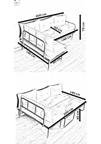 Berta Concept L-Fold Yataklı Sol Köşe Takımı