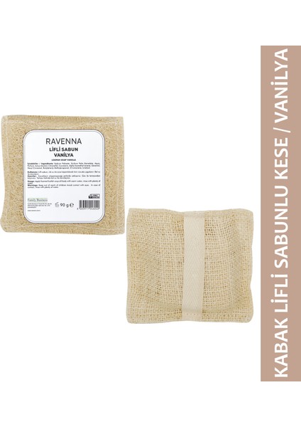 Doğal Kabak Lifli Sabunlu Kese Vanilya Kokusuyla 100 Gram Peeling Etkisi
