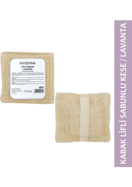 Doğal Kabak Lifli Sabunlu Kese Lavantalı 100 Gr