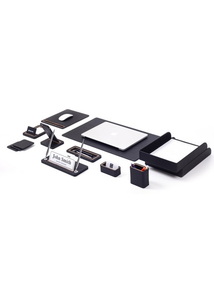 Capella Deri Sümen Takımı 11 Parça Ikili Evrak Raflı