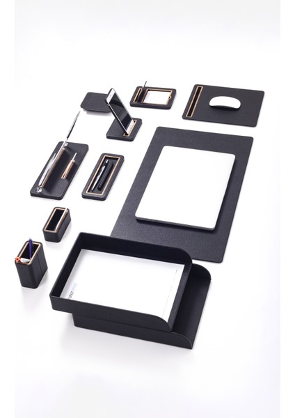 Capella Deri Sümen Takımı 11 Parça Ikili Evrak Raflı modelleri