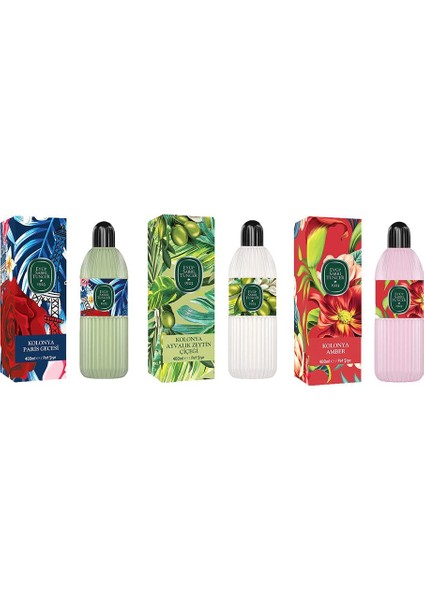 Kolonya Paris Gecesi, Ayvalık Zeytin Çiçeği ve Amber Pet Şişe 400 ml