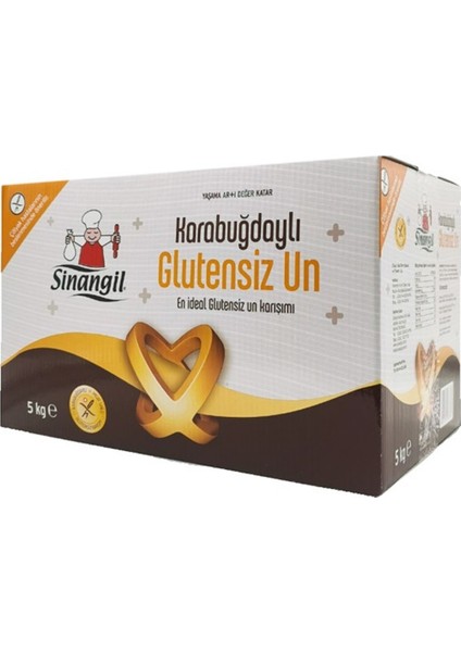 Glutensiz Un 30 kg (30000 Gr) Kutu Karabuğdaylı (6 Paket x 5 Kg)