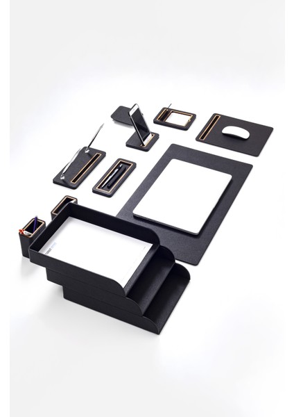 Pera Deri Sümen Takımı 12 Parça Üçlü Evrak Raflı fırsatları