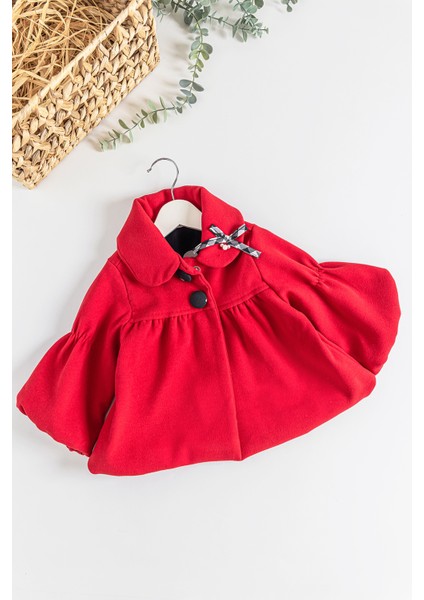 Balon Kollu Bebe Yakalı Kız Bebek Mont