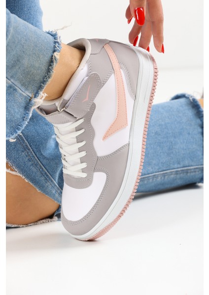 Beyaz Gri Unisex Spor Ayakkabı 2185