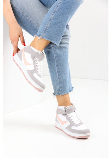 Beyaz Gri Unisex Spor Ayakkabı 2185
