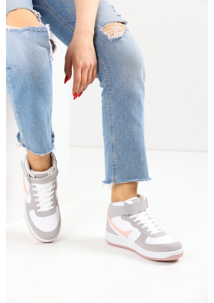 Beyaz Gri Unisex Spor Ayakkabı 2185