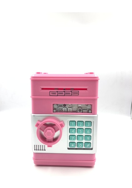 Pembe Oyuncak Dijital Atm Elektronik Şifreli Kağıt Para Alan Kasa Kumbara - Tuka