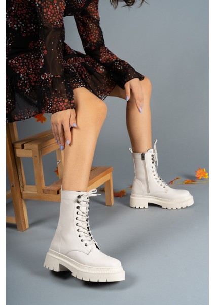 Erkek Bot 1. Sınıf Malzeme Bağcıklı Fermuarlı Ortopedik Su Geçirmez Koku Önleyici Kışlık Model