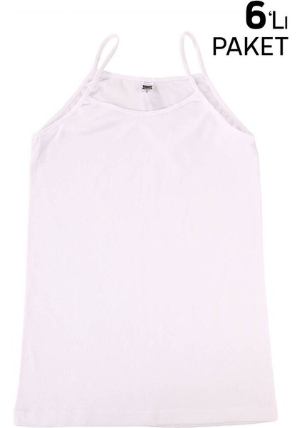 Ribana Ip Askılı Kadın Atlet 135 6 Lı Paket Beyaz