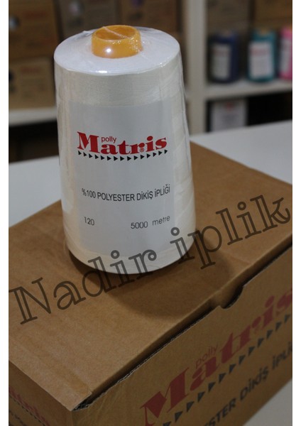 120 No Polyester Dikiş Ipliği Beyaz 1 Kutu