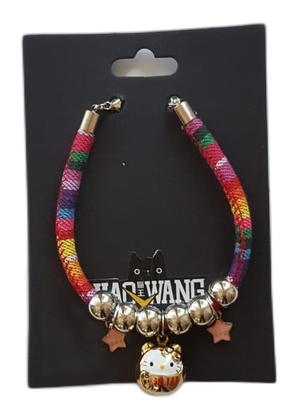 Özel Tasarım Zilli Kedi Kolyesi Hello Kity