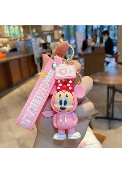 Mickey Minnie Mouse Silikon Anahtarlık Çanta Süsü Oyuncak Aksesuar