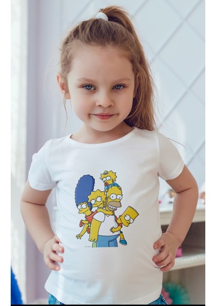 The Simpsons Baskılı Çocuk Tişört