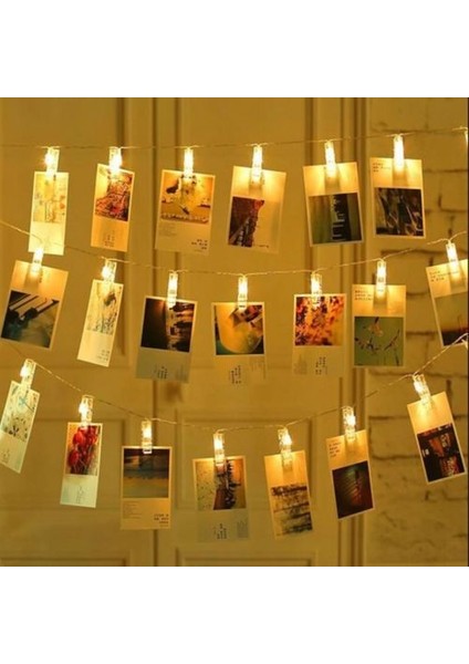 LED Işıklı Fotoğraf Mandalları 20 Adet fırsatları