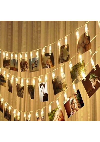 LED Işıklı Fotoğraf Mandalları 20 Adet indirimleri
