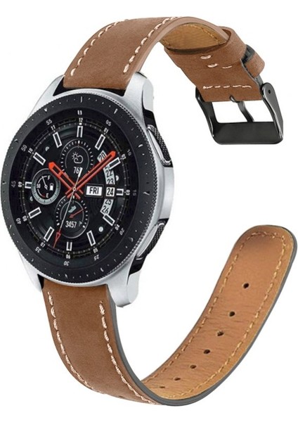 Samsung Galaxy Watch 3 Bluetooth 45MM (22MM) Için Dikişli Suni Deri Kayış-Kordon fiyatları