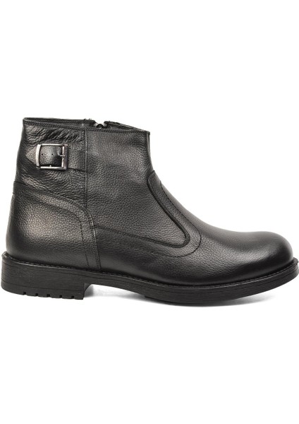 450 Siyah Içi Kürklü Hakiki Deri Erkek Bot