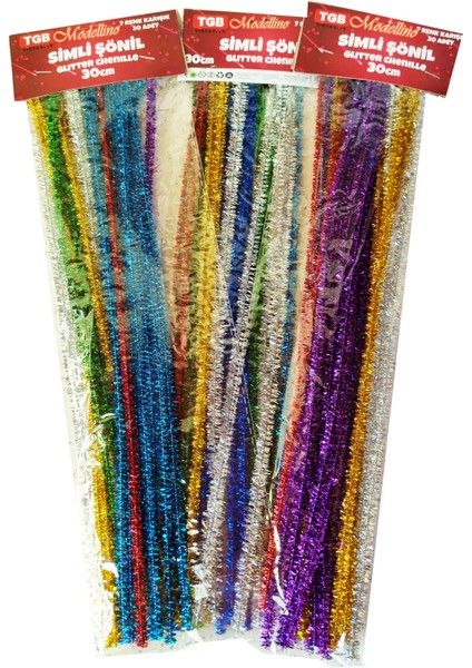 Tgb Simli Şönil 20'li 30 cm 3 Adet