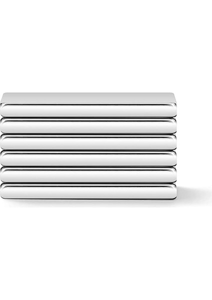 Kare Neodyum Mıknatıs - N35 Kalite - Nikel Kaplı Güçlendirilmiş - 10x10x1 mm (20'li Paket)