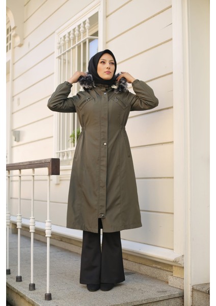 Haki Içi Kürklü ve Su Geçirmez Kadın Kışlık Mont & Kaban fiyatları