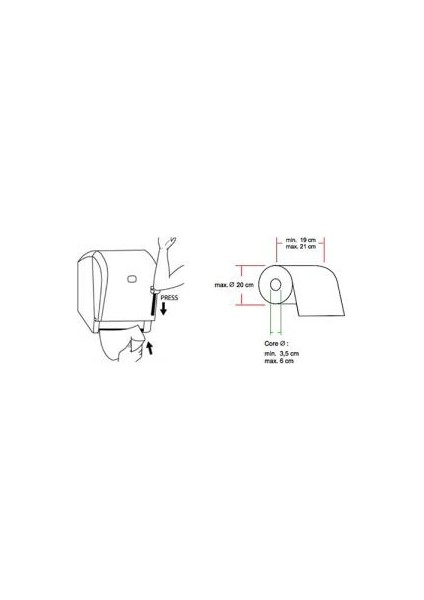 Vialli K8T Rulo Kağıt Havlu Dispenseri Manuel Şeffaf modelleri