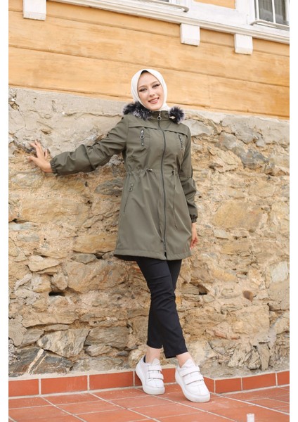 Haki Içi Kürklü ve Su Geçirmez Kadın Kışlık Mont & Kaban modelleri