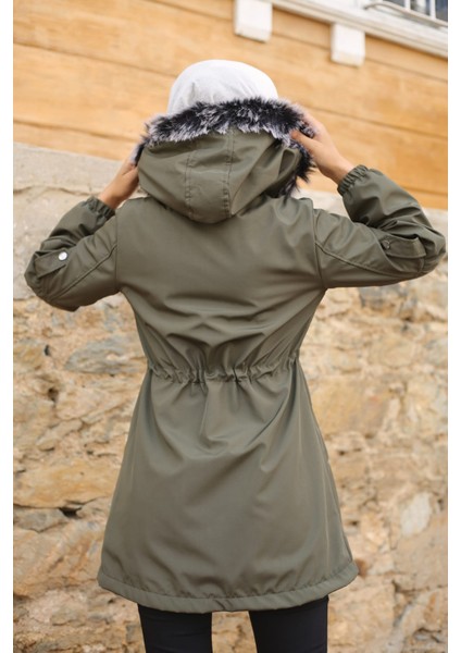 Haki Içi Kürklü ve Su Geçirmez Kadın Kışlık Mont & Kaban fırsatları