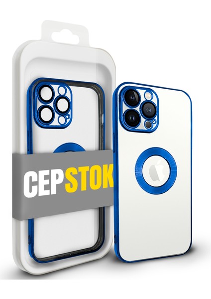 Apple iPhone 12 Kılıf Şeffaf Kamera Lens Koruyuculu Kenar Renkli Yumuşak Silikon