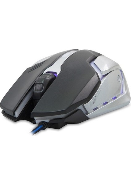 SM-G72 USB Siyah/gümüş Işıklandırmalı Oyuncu Mouse