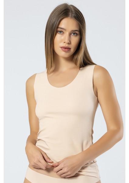 906 Ten Kadın Lazer Kesim Pamuk Atlet