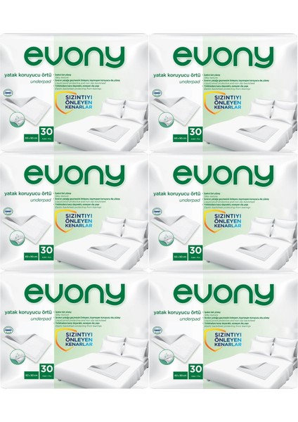 Hasta Yatak Koruyucu 60*90CM 180 Adet (6pk*30) (Kaymaz Özellikli)