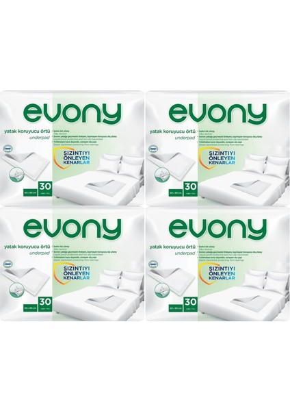 Hasta Yatak Koruyucu 60*90CM 120 Adet (4pk*30) (Kaymaz Özellikli)