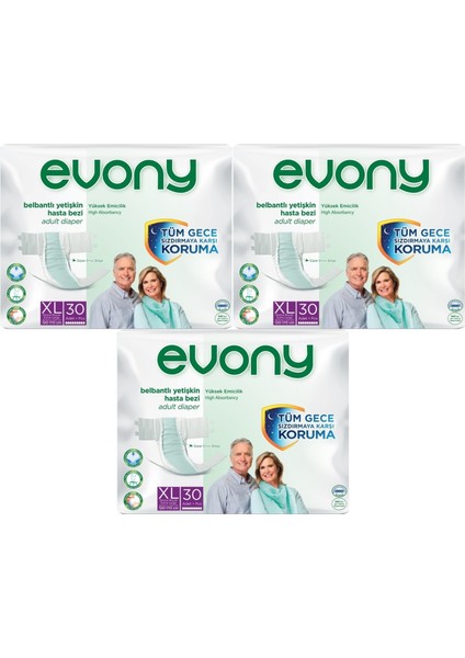 Hasta Bezi Yetişkin Bel Bantlı Tekstil Yüzey Extra Large - Ekstra Büyük Boy 90 Adet