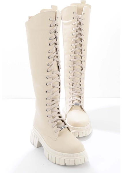 Bej Kadın Çizme K03703046509