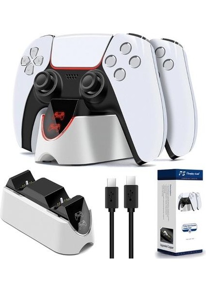 Çift USB Kolu Için Hızlı Şarj Dock Istasyonu Standı Şarj Hızlı Şarj Gamepad Denetleyicisi Joystick T84D | Gamepads (Yurt Dışından)