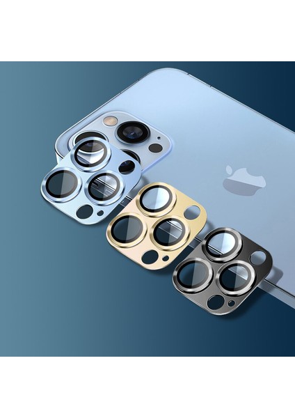 Apple Iphone 13 Pro Max Için Renkli 3D Kamera Koruma Lens Koruyucusu