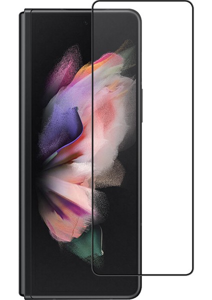 Kny Samsung Galaxy Z Fold 3 Için 3D Ön-Arka Renkli Cam Koruyucu