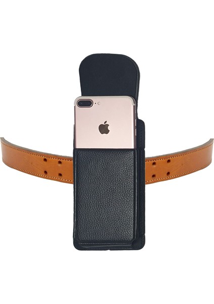 Kemer Kılıfı iPhone 7 Plus ve iPhone 8 Plus Için Kemere Takılan Telefon Kılıfı Bel Kemer Kılıfları Kapaklı Mıknatıslı