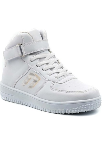 Bilekli Beyaz Çocuk Spor Ayakkabı Pekin