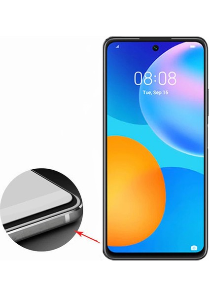 Huawei P Smart 2021 Için Kenarı Kırılmaya Dayanıklı 5d Cam Ekran Koruyucu Siyah