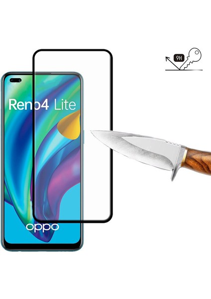 Oppo Reno 4 Lite Için Kenarı Kırılmaya Dayanıklı 5d Cam Ekran Koruyucu Siyah indirimleri