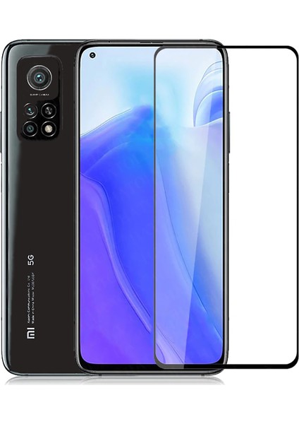 Xiaomi Mi 10T Pro Için Kenarı Kırılmaya Dayanıklı 5d Cam Ekran Koruyucu Siyah
