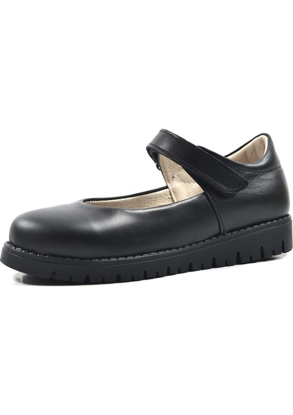 Ayakkabı O.162 Deri Siyah Cırtlı Ortopedik Kız Çocuk Okul Ayakkabı modelleri